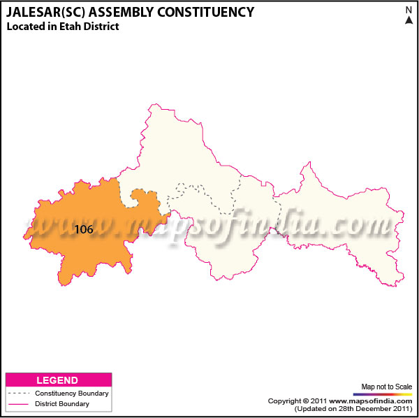Assembly Constituency Map of  Jalesar (SC)