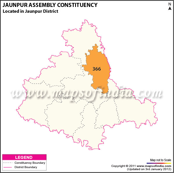 Assembly Constituency Map of  Jaunpur