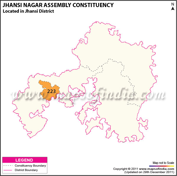 Assembly Constituency Map of  Jhansi Nagar
