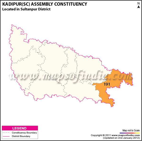 Assembly Constituency Map of  Kadipur (SC)