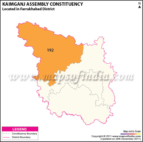 Assembly Constituency Map of  Kaimganj (SC)