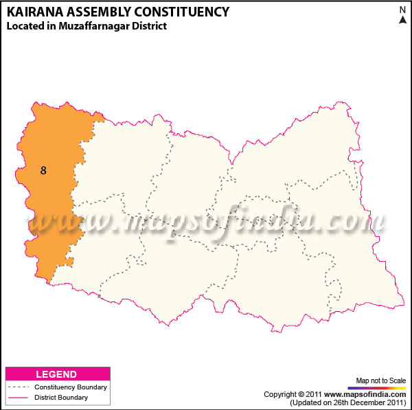 Assembly Constituency Map of  Kairana