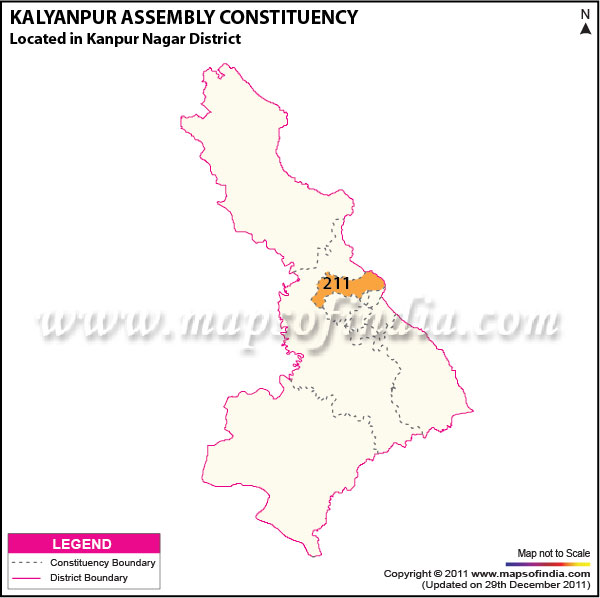 Assembly Constituency Map of  Kalyanpur