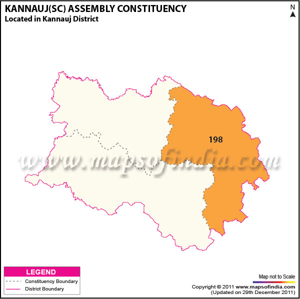 Assembly Constituency Map of  Kannauj (SC)