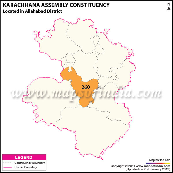 Assembly Constituency Map of  Karachhana