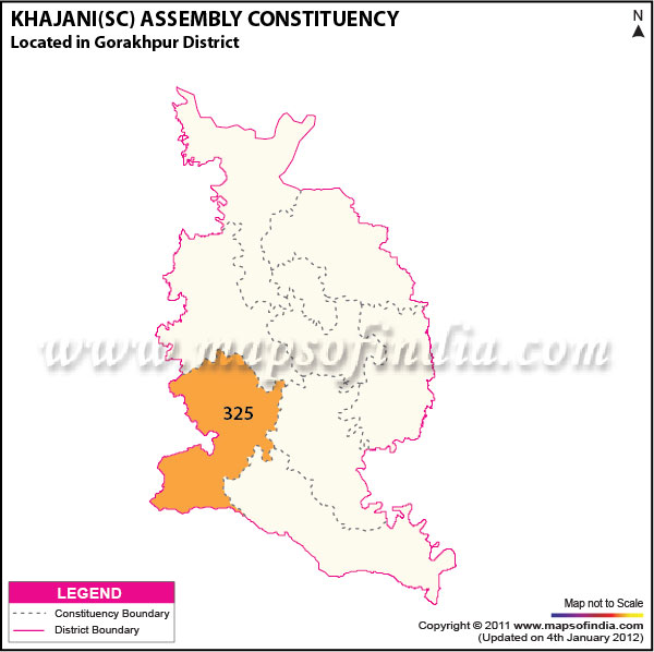 Assembly Constituency Map of  Khajani (SC)