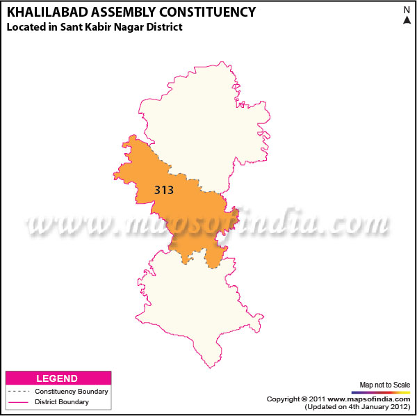 Assembly Constituency Map of  Khalilabad