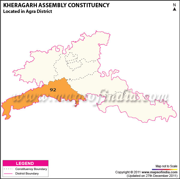 Assembly Constituency Map of  Kheragarh