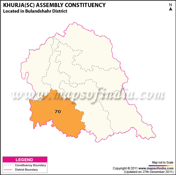 Assembly Constituency Map of  Khurja (SC)