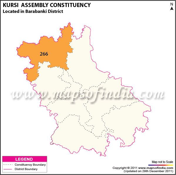 Assembly Constituency Map of  Kursi