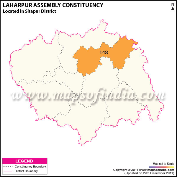 Assembly Constituency Map of  Laharpur