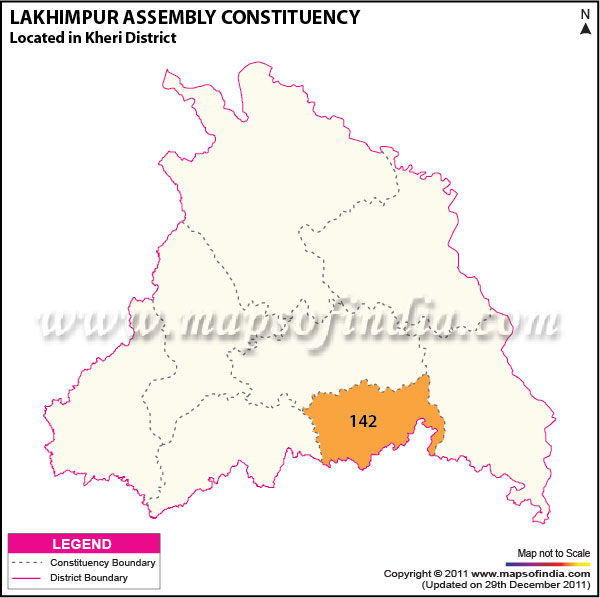 Assembly Constituency Map of  Lakhimpur