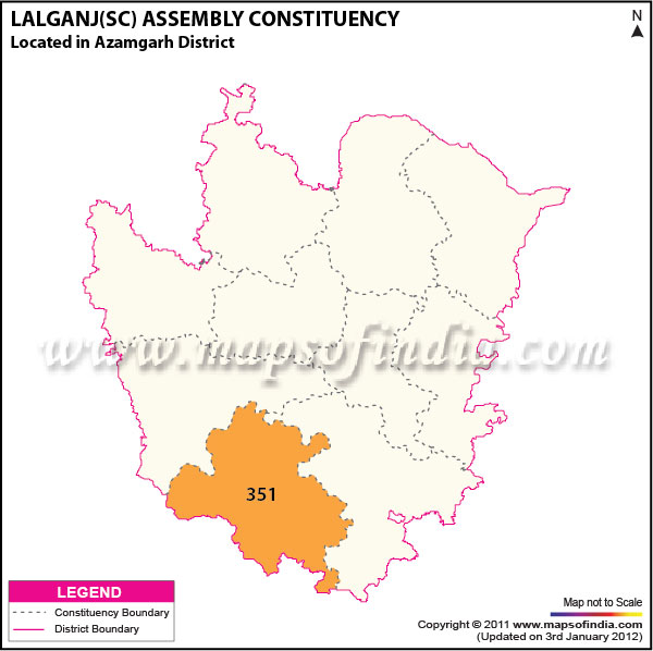 Assembly Constituency Map of  Lalganj (SC)