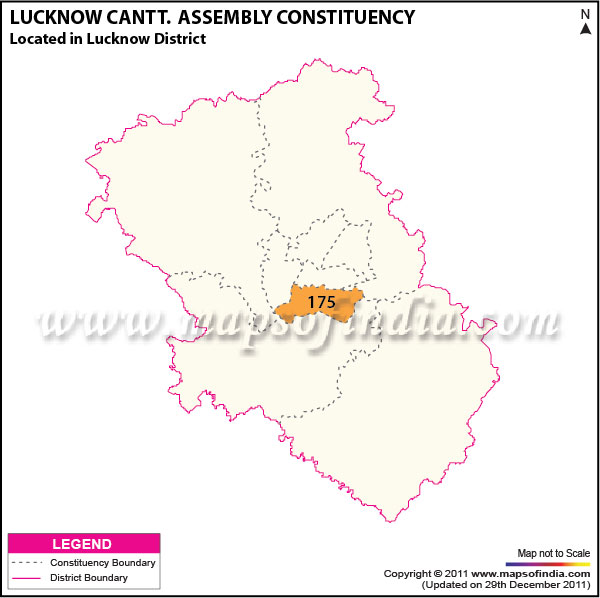 Assembly Constituency Map of  Lucknow Cantt