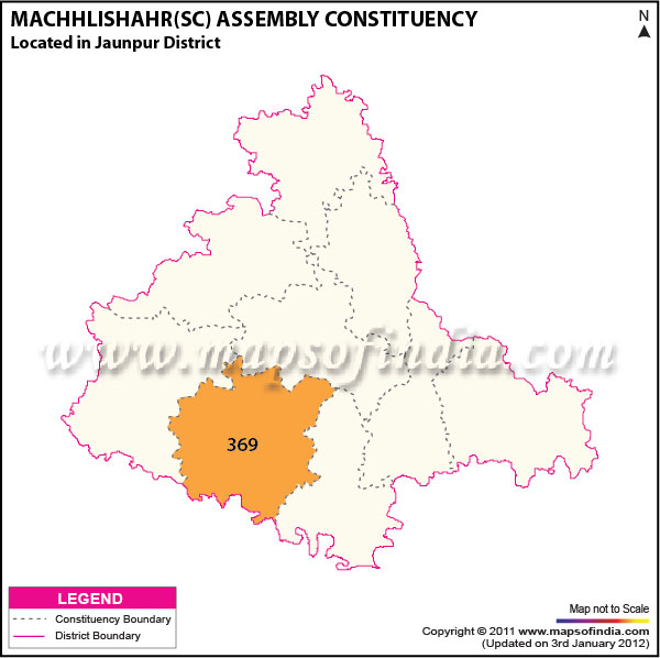 Assembly Constituency Map of  Machhlishahr (SC)