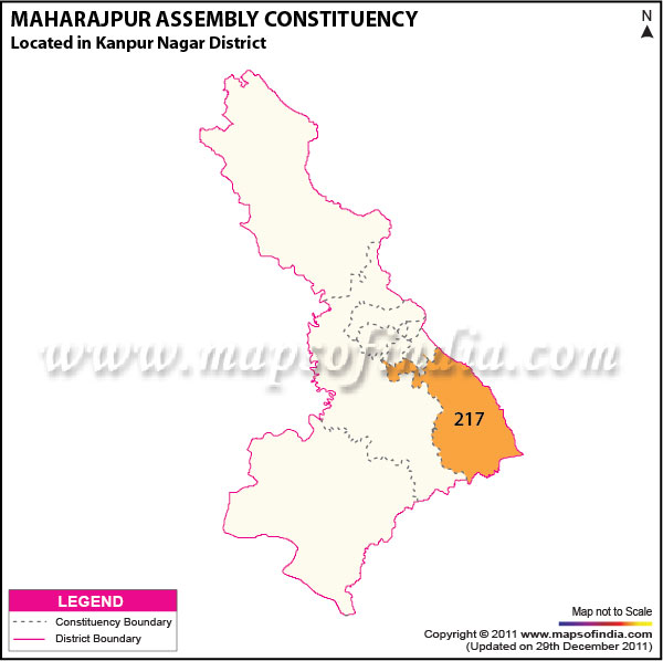 Assembly Constituency Map of  Maharajpur