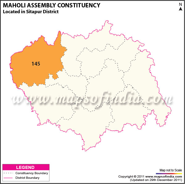 Assembly Constituency Map of  Maholi