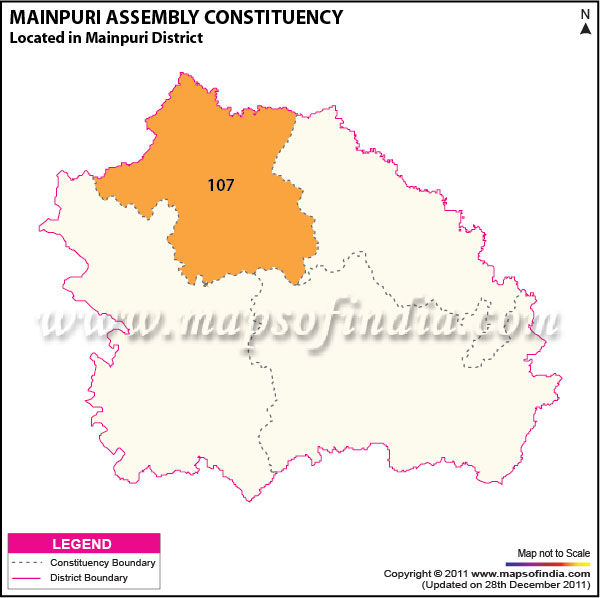 Assembly Constituency Map of  Mainpuri