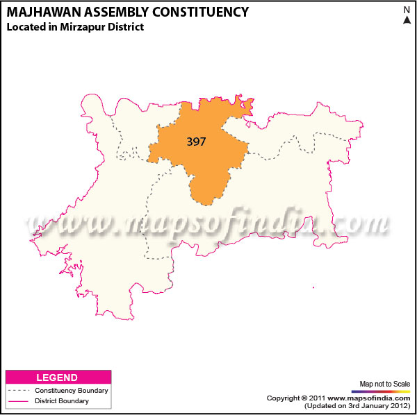 Assembly Constituency Map of  Majhawan