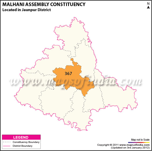 Assembly Constituency Map of  Malhani