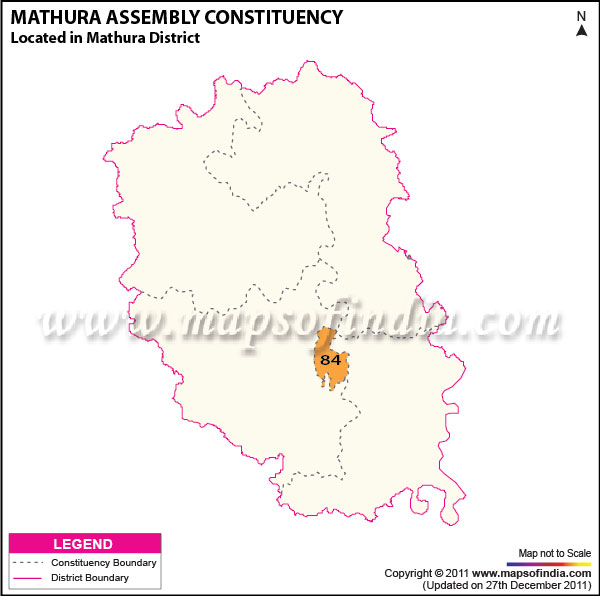 Assembly Constituency Map of  Mathura