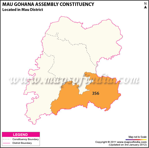 Assembly Constituency Map of  Mau