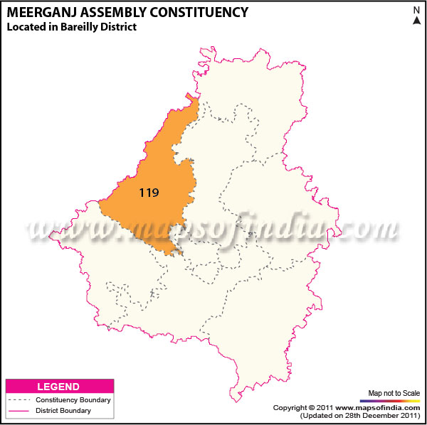 Assembly Constituency Map of  Meerganj
