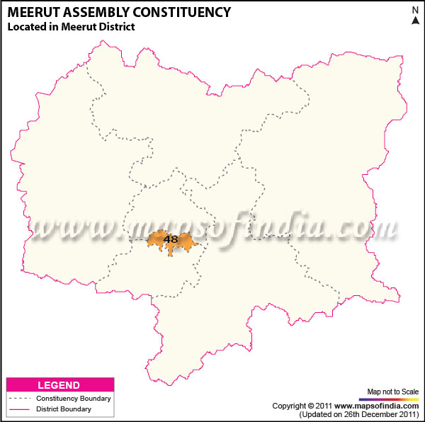 Assembly Constituency Map of  Meerut