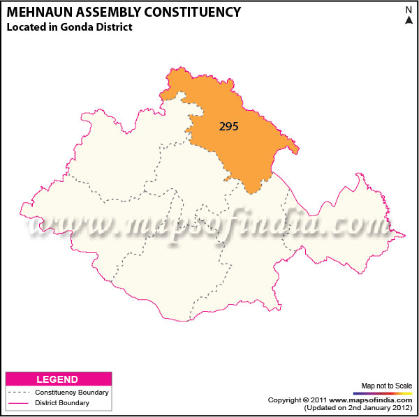 Assembly Constituency Map of  Mehnaun