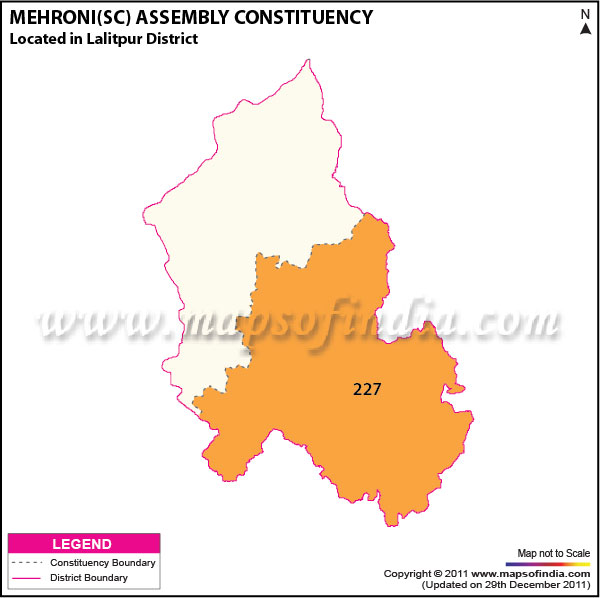 Assembly Constituency Map of  Mehroni (SC)