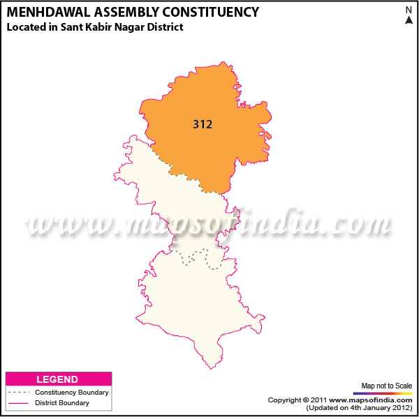 Assembly Constituency Map of  Menhdawal