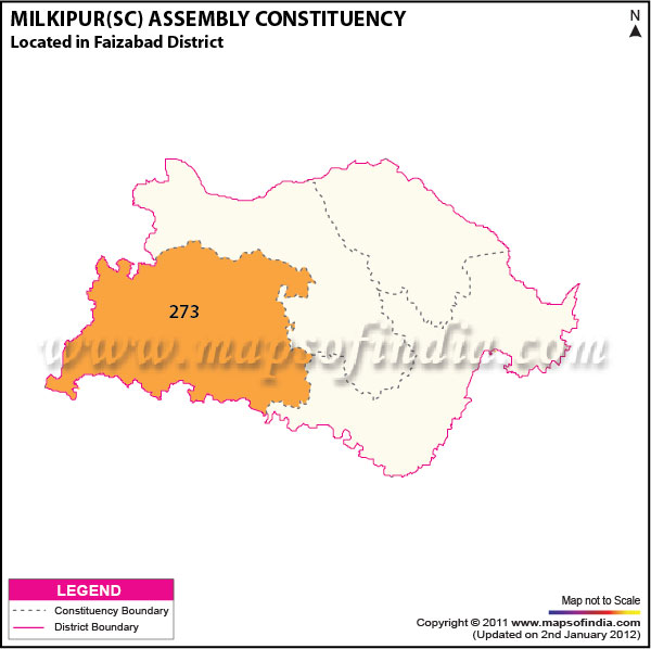 Assembly Constituency Map of  Milkipur (SC)