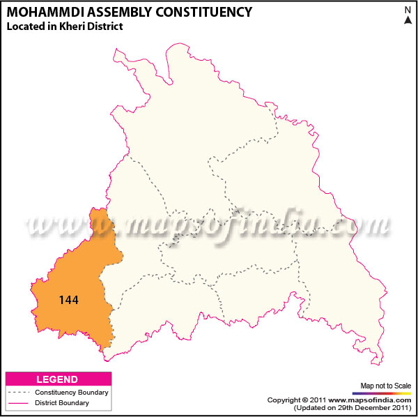 Assembly Constituency Map of  Mohammdi