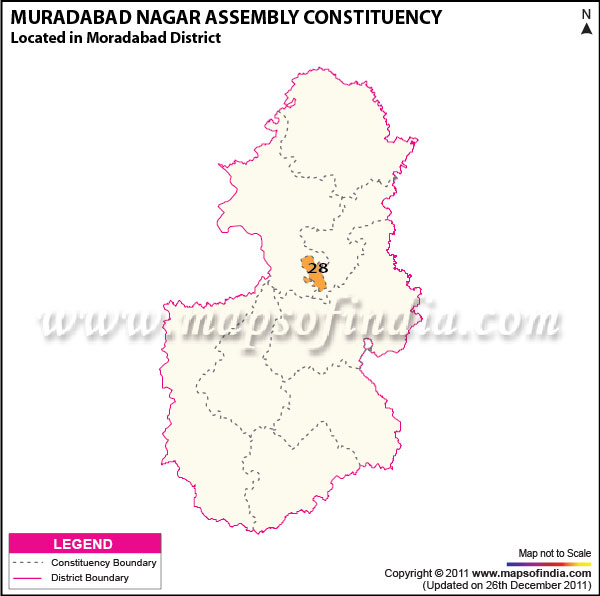 Assembly Constituency Map of  Moradabad Nagar