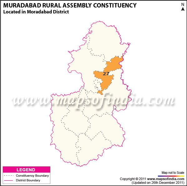 Assembly Constituency Map of  Moradabad Rural