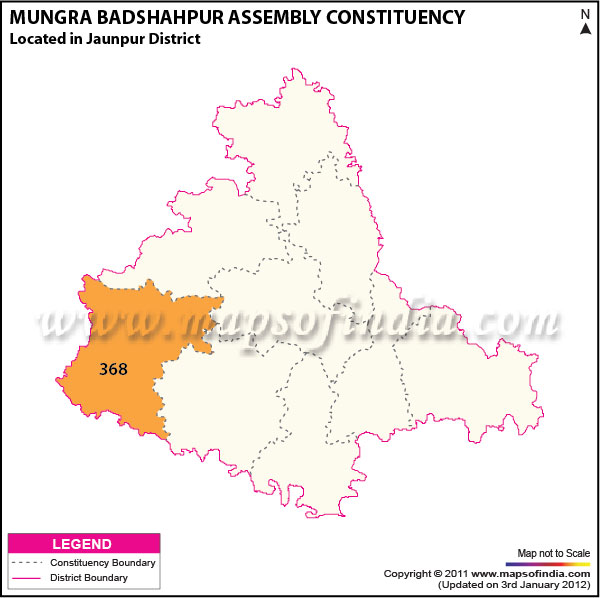 Assembly Constituency Map of  Mungra Badshahpur