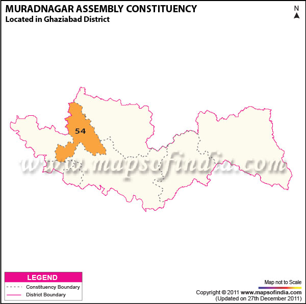Assembly Constituency Map of  Muradnagar