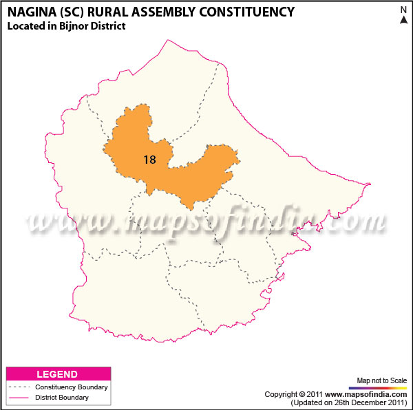 Assembly Constituency Map of  Nagina (SC)