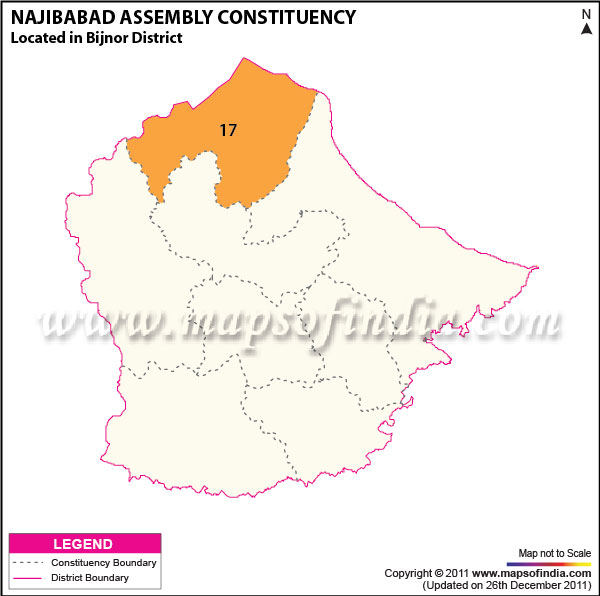 Assembly Constituency Map of  Najibabad