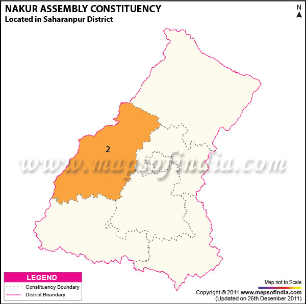 Assembly Constituency Map of  Nakur