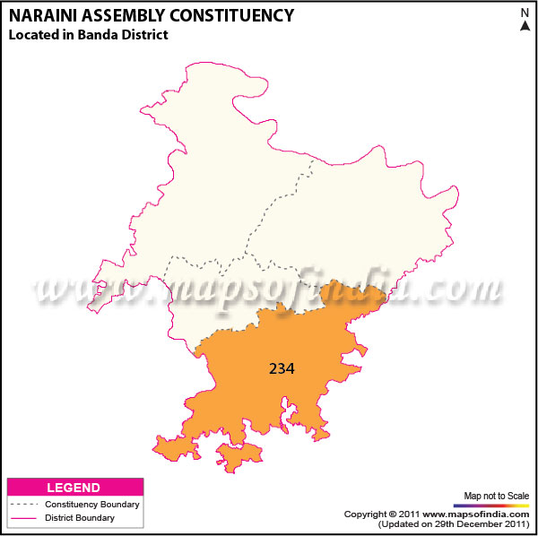 Assembly Constituency Map of  Naraini (SC)