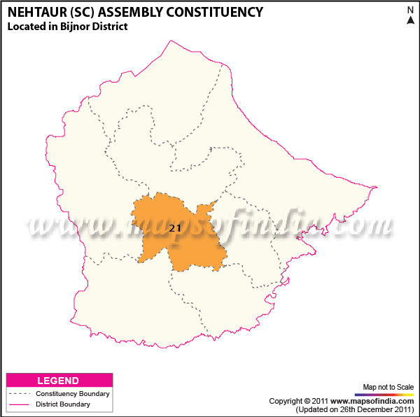Assembly Constituency Map of  Nehtaur (SC)