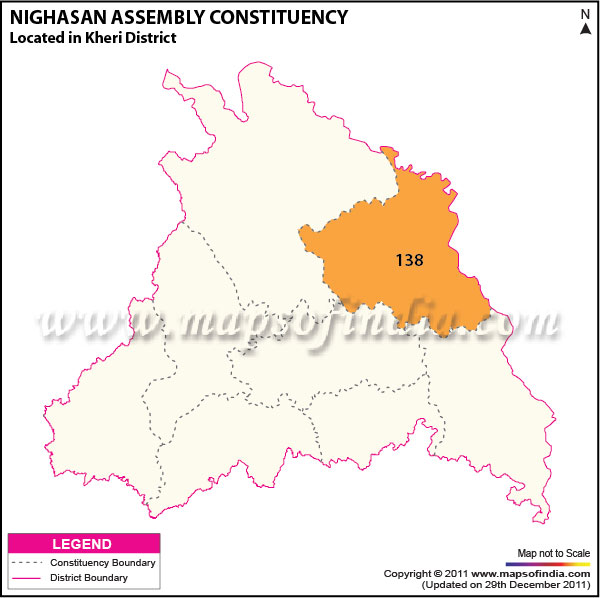 Assembly Constituency Map of  Nighasan
