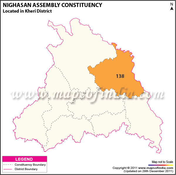 Assembly Constituency Map of Nighasan Assembly Constituency Map of Nighasan