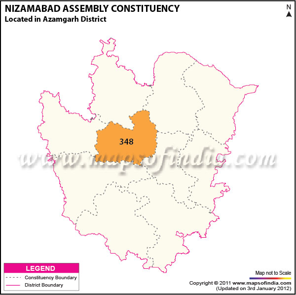 Assembly Constituency Map of  Nizamabad