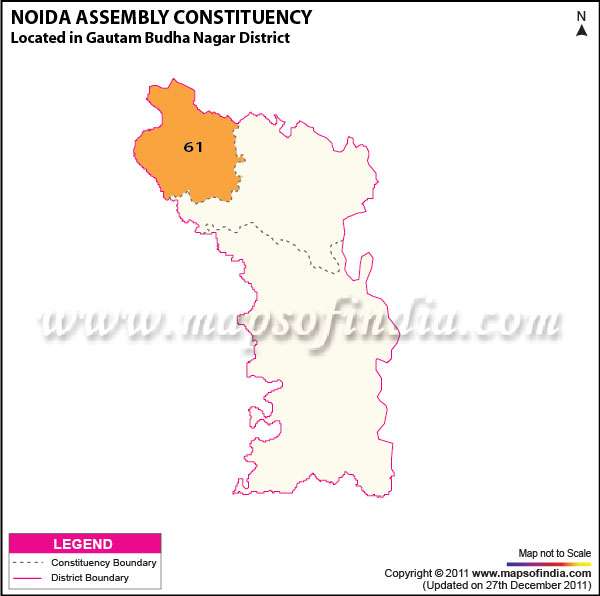 Assembly Constituency Map of  Noida
