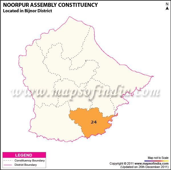 Assembly Constituency Map of  Noorpur