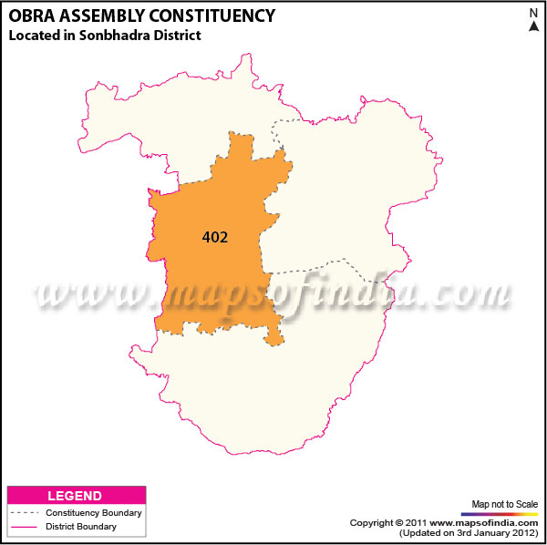 Assembly Constituency Map of  Obra