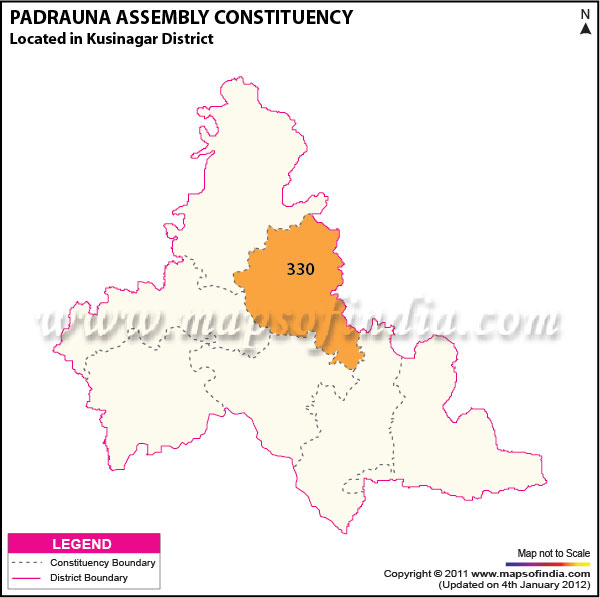 Assembly Constituency Map of  Padrauna