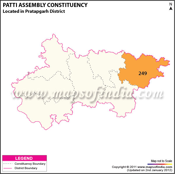 Assembly Constituency Map of  Patti